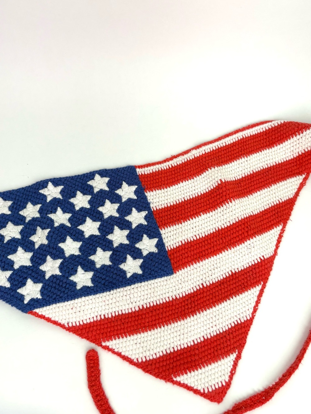 NWOT Piper K American Flag Knit Bandana